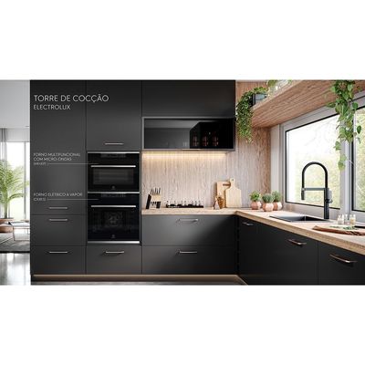 Forno de Embutir Electrolux Elétrico 72L a Vapor com FoodSensor Preto (OE8ES) 220V