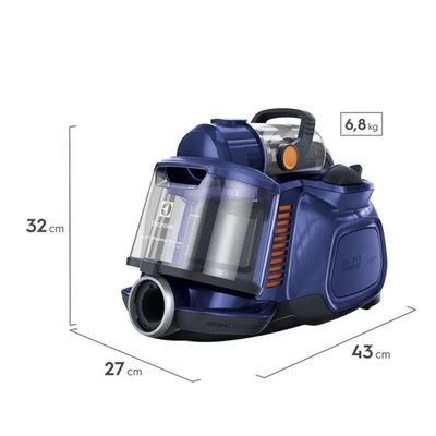 Aspirador de Pó sem Saco Electrolux 1200W Cyclonic Silencioso com Filtro HEPA Azul (CY01) 127V