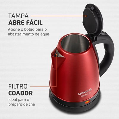 Chaleira Elétrica Mondial Pratic Inox CE-06-R 110V
