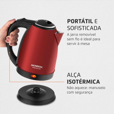 Chaleira Elétrica Mondial Pratic Inox CE-06-R 110V