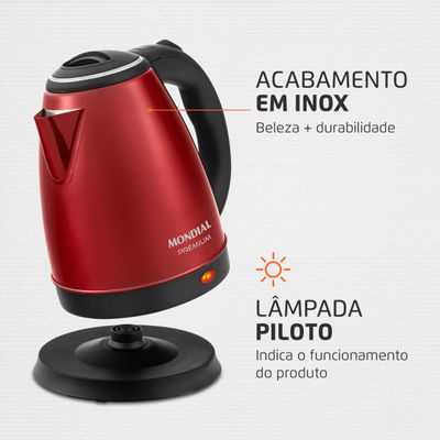 Chaleira Elétrica Mondial Pratic Inox CE-06-R 110V
