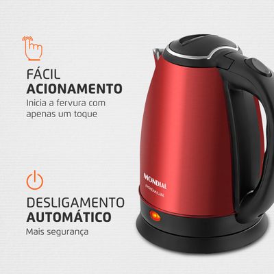 Chaleira Elétrica Mondial Pratic Inox CE-06-R 110V