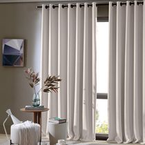 Cortina Blackout Dupla Face com Ilhos Areia com Cinza 200X160 Bella Janela