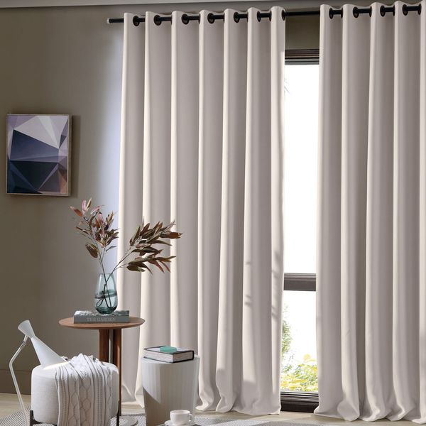 Cortina Blackout Dupla Face com Ilhos Areia com Cinza 200X160 Bella Janela