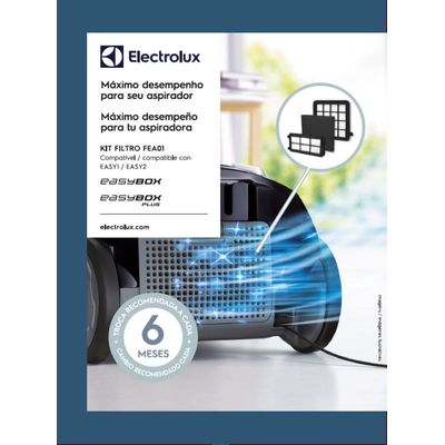 Kit de Filtros ORIGINAIS para Aspiradores de Pó EASY1 EASY2 (FEA01) Electrolux Não se aplica