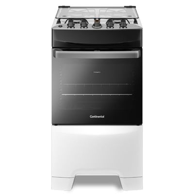Fogão 4 Bocas Continental Branco Automático com TOPLimpaFácil (FC4IB) Premium Bivolt