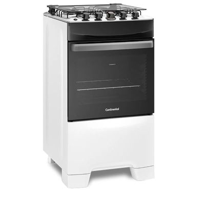 Fogão 4 Bocas Continental Branco Automático com TOPLimpaFácil (FC4IB) Premium Bivolt