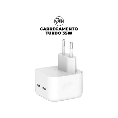 Carregador Turbo Duplo Tipo C + 2UN Cabo Thunder 65W 2 em 1 Lightning - 1M - Gshield