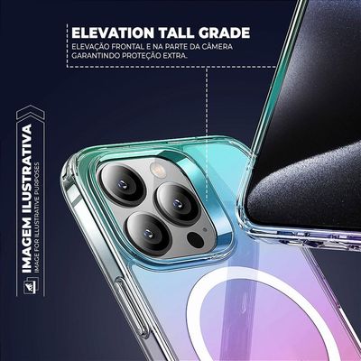 Kit Capa Magsafe Holo + Película Hydrogel Gamer Fosca para iPhone 15 Pro - Gshield