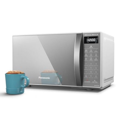 Micro-ondas Panasonic Tecnologia Pega Fácil 21L Branco Espelhado - ST27LWRU 110V