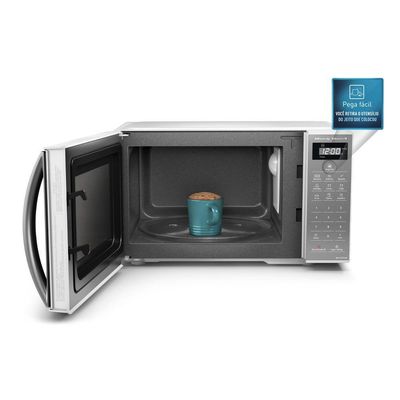 Micro-ondas Panasonic Tecnologia Pega Fácil 21L Branco Espelhado - ST27LWRU 220V
