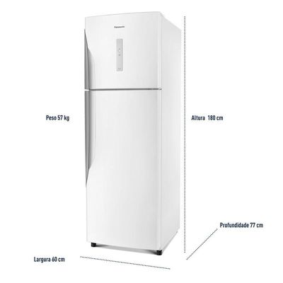 Geladeira Panasonic A+++ Frost Free 387L Branco - NR-BT41PD1W 110V