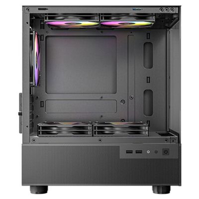 Gabinete Gamer ANTEC CX200M ARGB Painel Lateral Vidro TEMP MICRO-ATX/ITX com 3 FANS ARGB 120