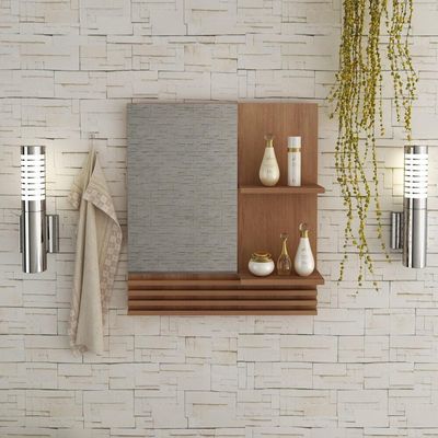 Espelheira Para Banheiro 60cm Multimóveis Cr10092 Amêndoa