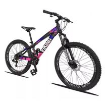 Bicicleta Vikingx Aro 26 Câmbios Shimanos 21v Preto Rosa