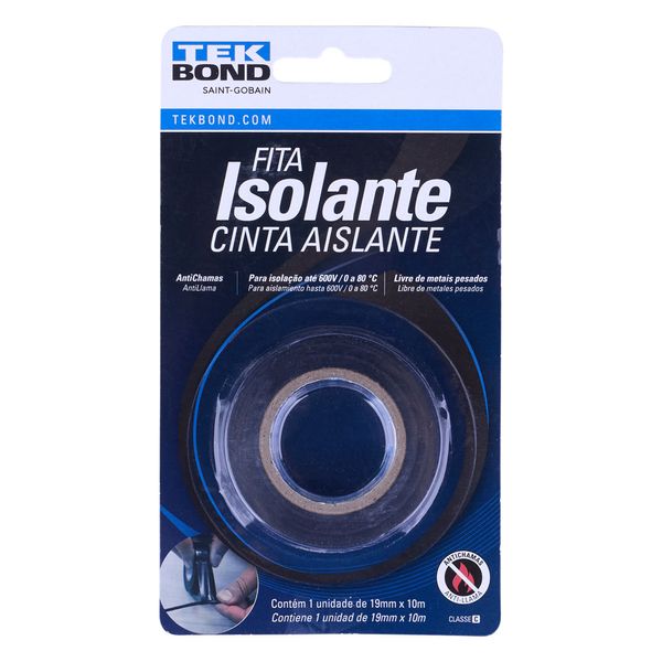 Fita Isolante 10m Tek Bond Bricolagem Fita Isolante 10m Tek Bond