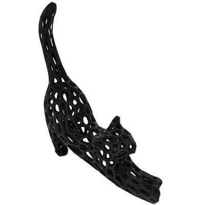 Gato 3D Vazado Enfeite Objeto Decorativo Decoração Preto