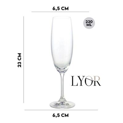 Taça Para Degustação Champagne De Cristal Ecologico 220ml