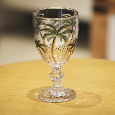 Taça De Vidro Palm Tree Transparente Class Home 310ml