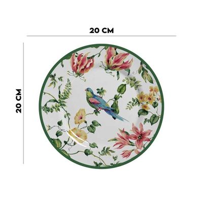 Prato De Sobremesa De Cerâmica Flores Harmony Alleanza