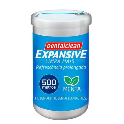 Kit 3 Fio Dental 500m Profissional Fita Larga Expansive Menta Dentalclean