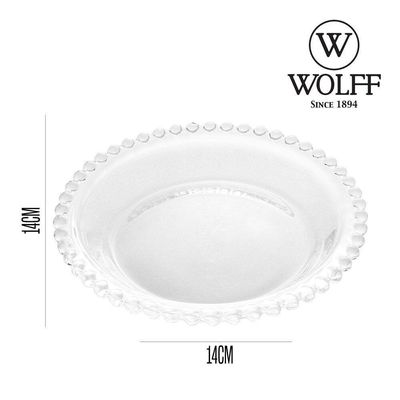 Jogo C-4 Pratos Cristal Transparente Pearl Wolff 14cm