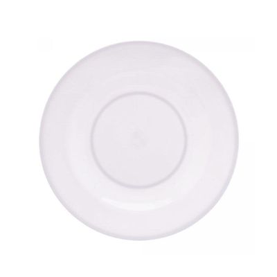 Jogo 2 Pratos Raso De Melamina Basic Branco 25cm Lyor