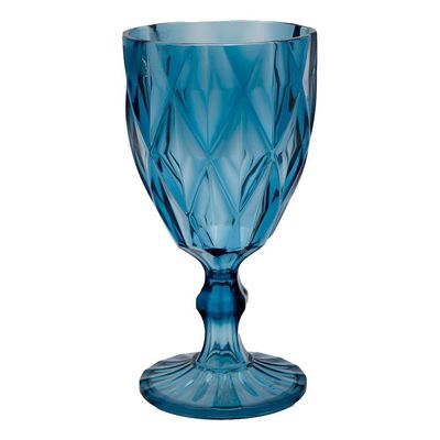 Jogo 2 Taças De Acrílico Azul Diamond Diamante Festa Piscina Plástico 330ml Lyor