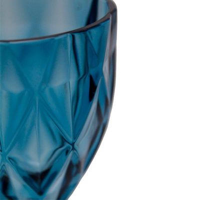 Jogo 2 Taças De Acrílico Azul Diamond Diamante Festa Piscina Plástico 330ml Lyor