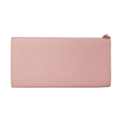 Carteira Feminina Rosa Claro Porta Documentos Cartões Pu