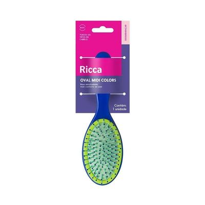 Escova De Cabelo Desenbaraçante Oval Midi Colors Ricca