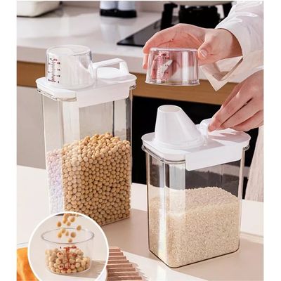 Pote Hermetico Para Armazenamento Com Bico E Copo Medidor 1300ml