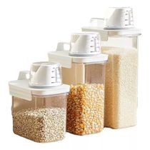 Pote Hermetico Para Armazenamento Com Bico E Copo Medidor 1300ml