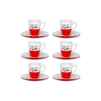 Conjunto De Café Expresso Cafeína 75ml 12pçs - Oxford