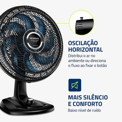 Ventilador Mesa Mondial - Turbo 8 Pás - VTX-40-CHROME 110V