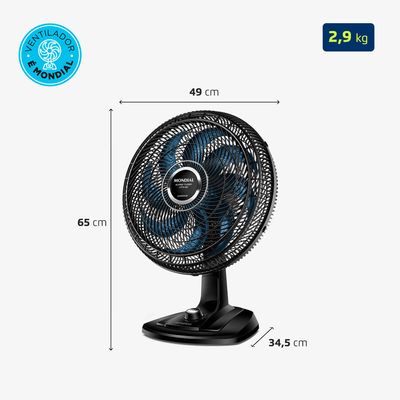 Ventilador Mesa Mondial - Turbo 8 Pás - VTX-40-CHROME 110V