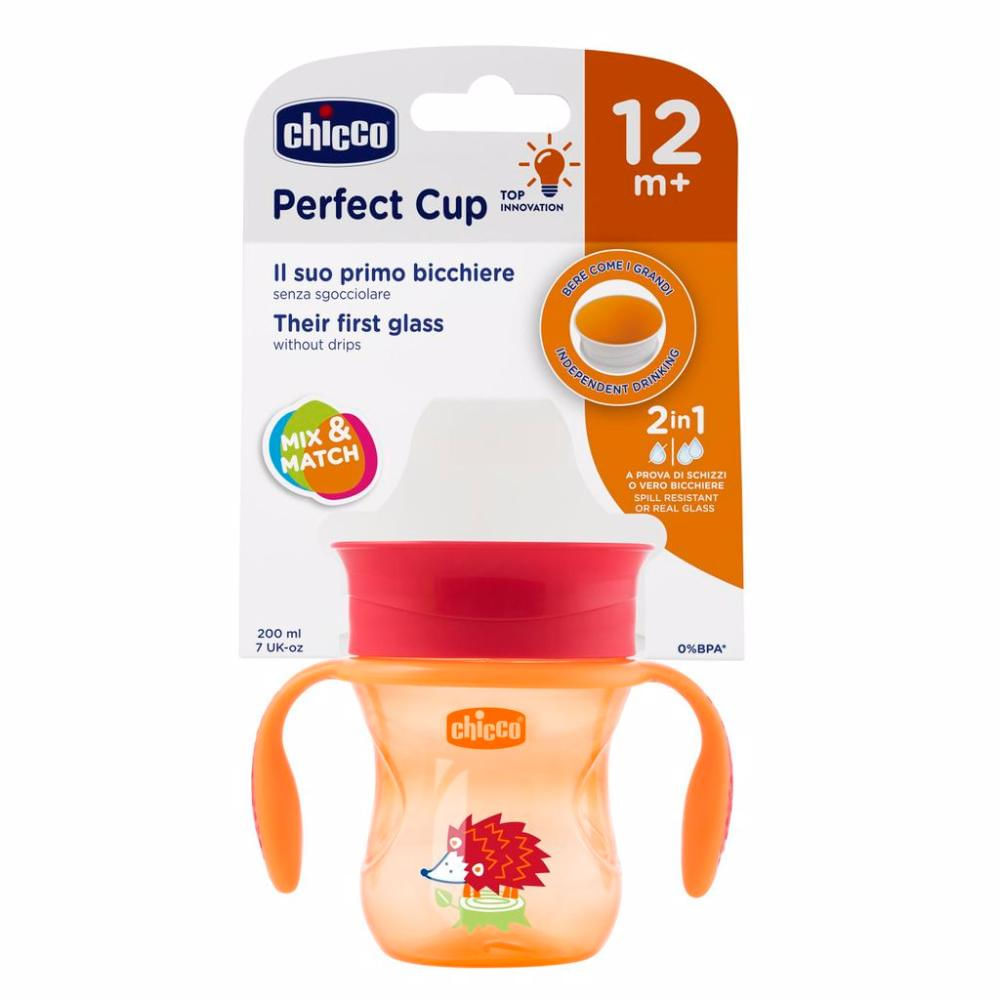 Copo 360 Perfect Cup 200ml 12M+ Chicco Laranja