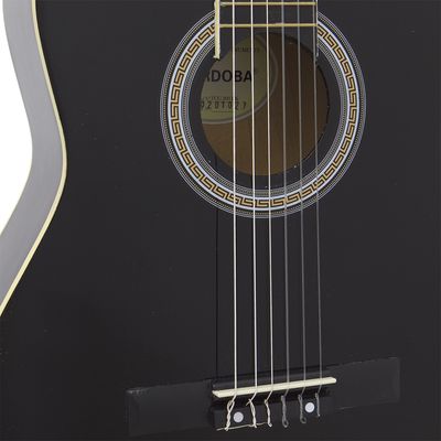 Violão Clássico de Nylon para Destros Verniz Brilhante Com Tensor TCG 200 Preto Cordoba