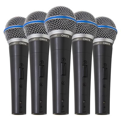 Kit 5 Microfones Dinâmico com Fio TK 58C Onyx