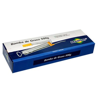 Bomba De Graxa Manual Brasfort 500Grs Cromada