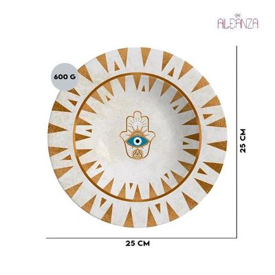 Prato Fundo Olho Grego Plus Cerâmica Alleanza 25cm