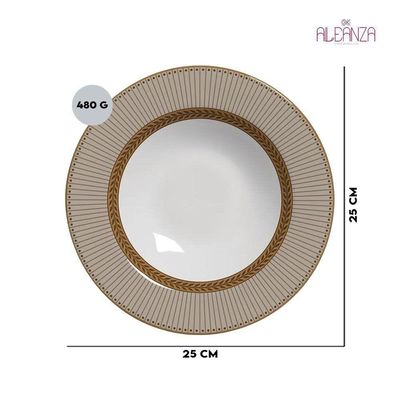 Prato Fundo Celebrate Fendi Plus Cerâmica Alleanza 25cm