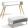 Kit Aparador com Mesa de Centro Mônaco Pés Palito L03 Branco - Lyam Decor