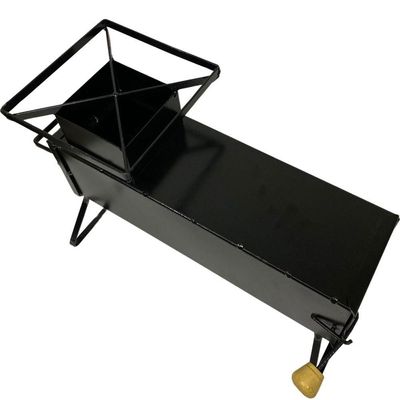 Mini Fogão A Lenha Portátil 1 Boca Preto