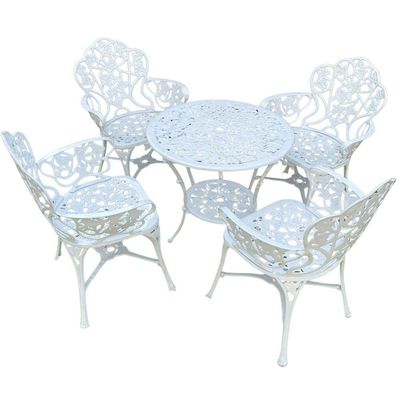 Conjunto Nova Hera Com Mesa Redonda Branco