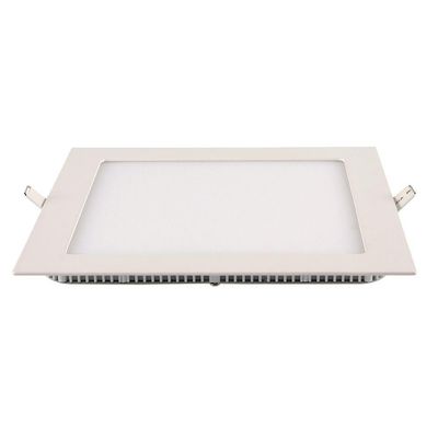 Painel De Led Blumenau Slim Quadrado De Embutir 18w Bivolt 3000k Luz Amarela