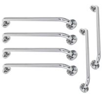 Alça De Apoio Barra Inox Kit 6 Unidades 70cm 80cm Suporte Gestante Deficiente Acessibilidade Banheir
