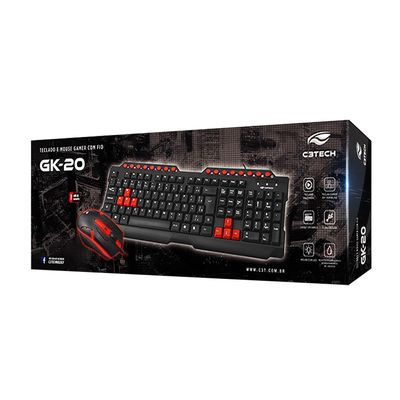 Combo Teclado & Mouse C3TECH GK-20BK Gaming