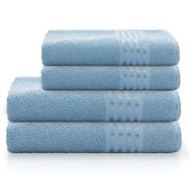 Kit 2 Toalhas de Banho e Rosto Camesa Decor Azul