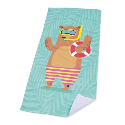 Toalha De Praia Swimming Bear  criativas e clássicas